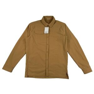 POC Rouse Snap Button Up Shirt Men's Small Aragonite Brown Long Sleeve NWT